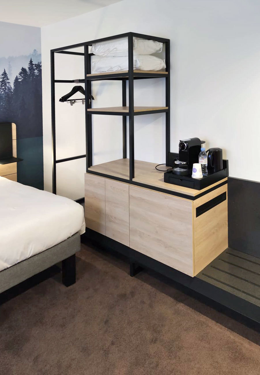 Remodelación del hotel Porte de Genève, de la cadena Novotel. Realizada por Robles Project Factory.