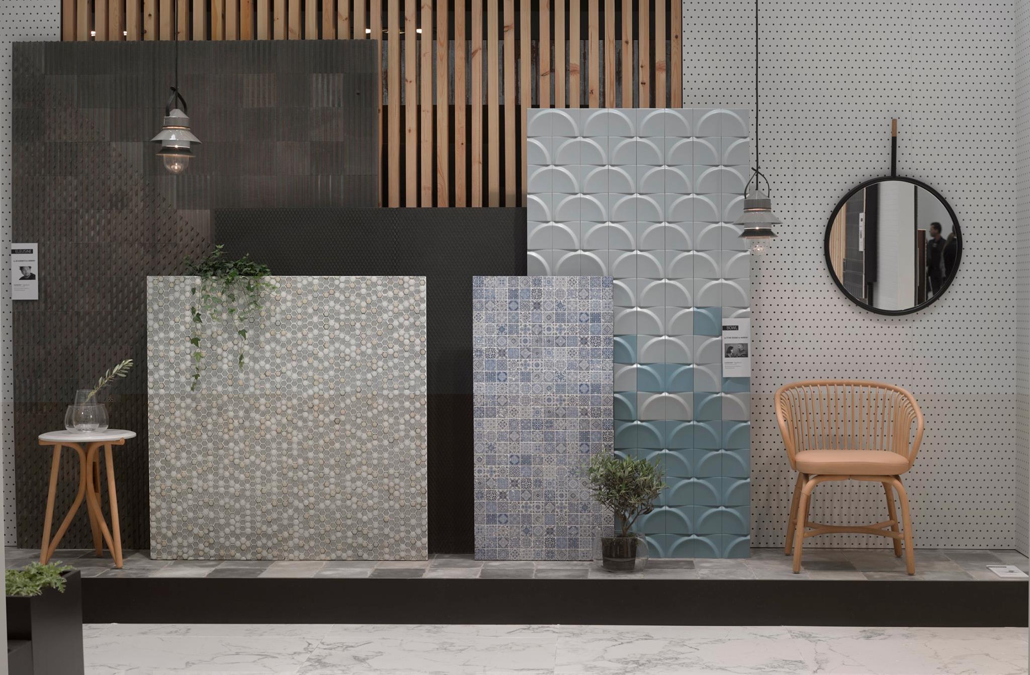 Stand para la marca de azulejos Museum en la feria Cersaie de Bolonia, Italia. Realizado por Robles Project Factory.
