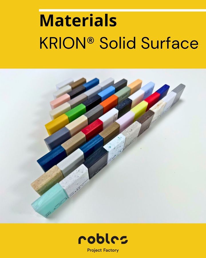 Muestras de colores de Krion Solid Surface