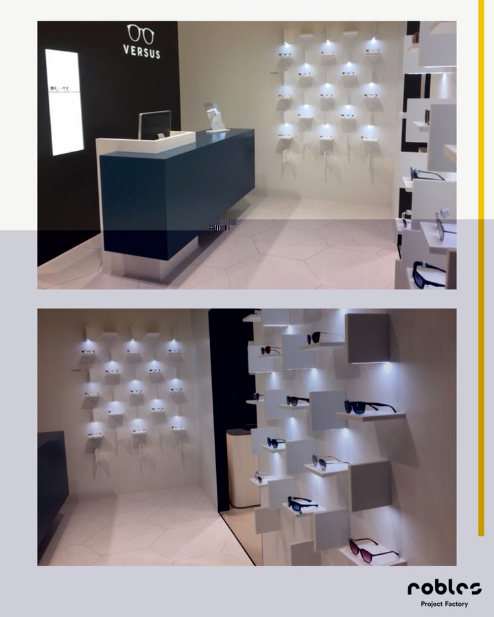 Baño con lavabos y bañera de líneas curvas